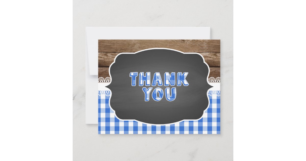 Baby Q Thank You Card Blue Zazzle
