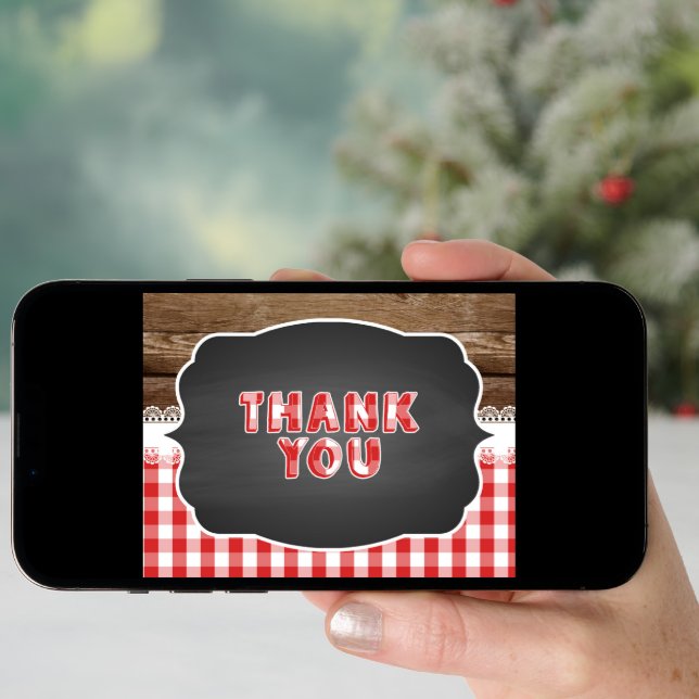 Baby Q Thank You Card - Red (Front Digital)