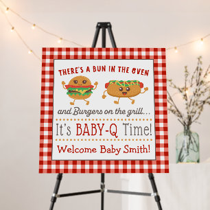 Baby-Q themed BBQ gender reveal  Foam Board