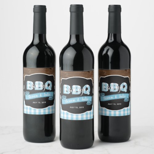 Baby Q Wine Bottle Label _ Baby Blue