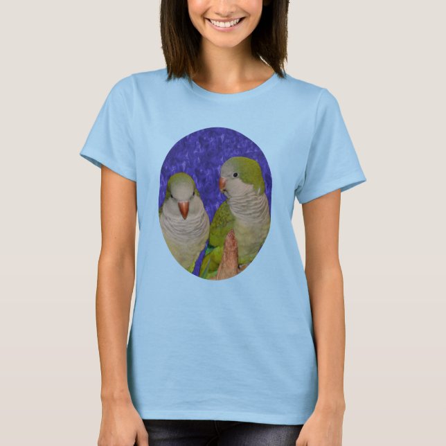 Baby Quaker Parrot Pair  T-Shirt (Front)