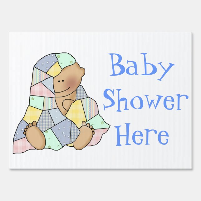 Baby Quilt Baby Shower Yard Sign (Front)