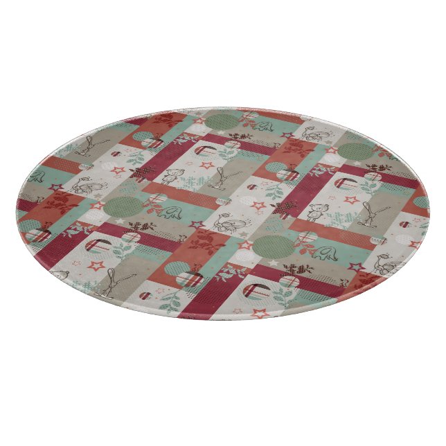 Baby Quilt Pattern 2 Cutting Board (Corner)