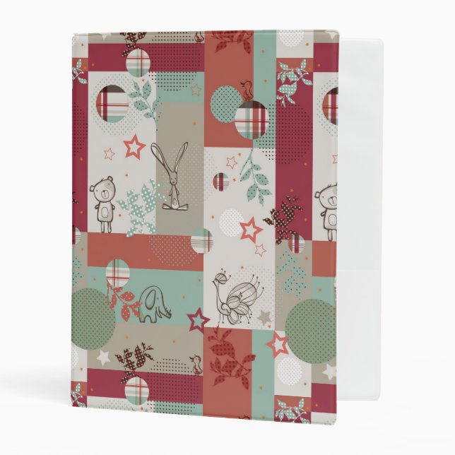 Baby Quilt Pattern 2 Mini Binder (Front/Inside)