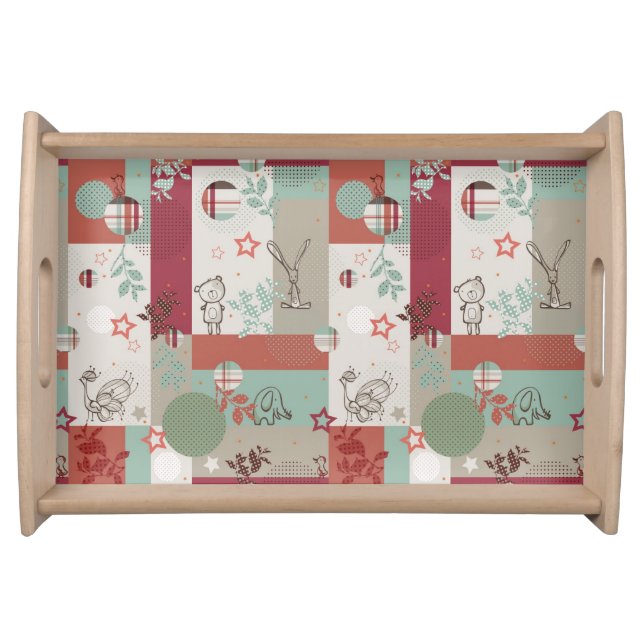 Baby Quilt Pattern 2 Serving Tray (Front)