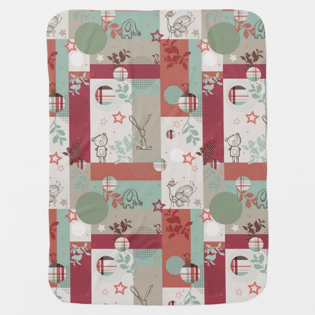 Baby Quilt Pattern 2 Swaddle Blanket (Front)