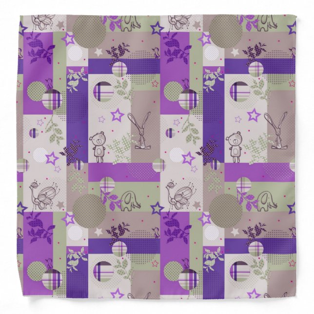 Baby Quilt Pattern Bandana (Front)