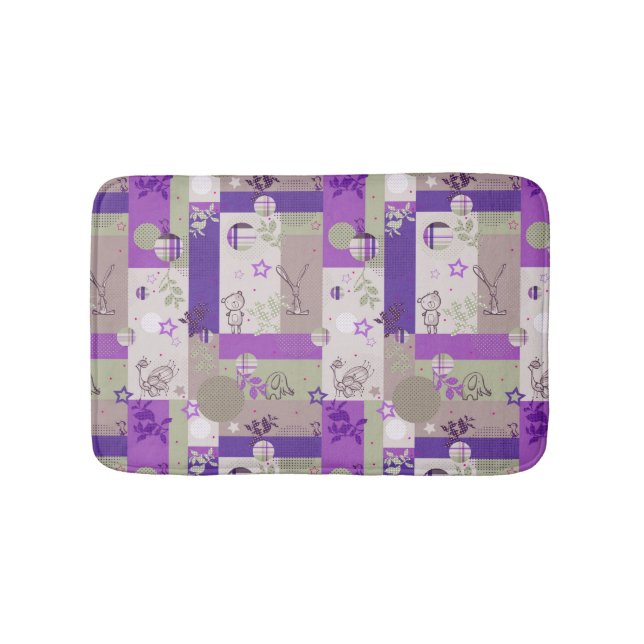 Baby Quilt Pattern Bathroom Mat (Front)