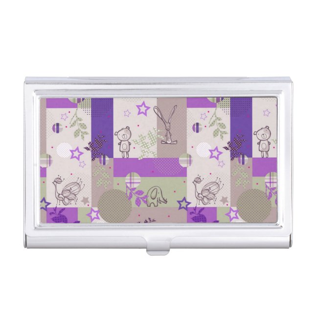 Baby Quilt Pattern Business Card Case (Front)