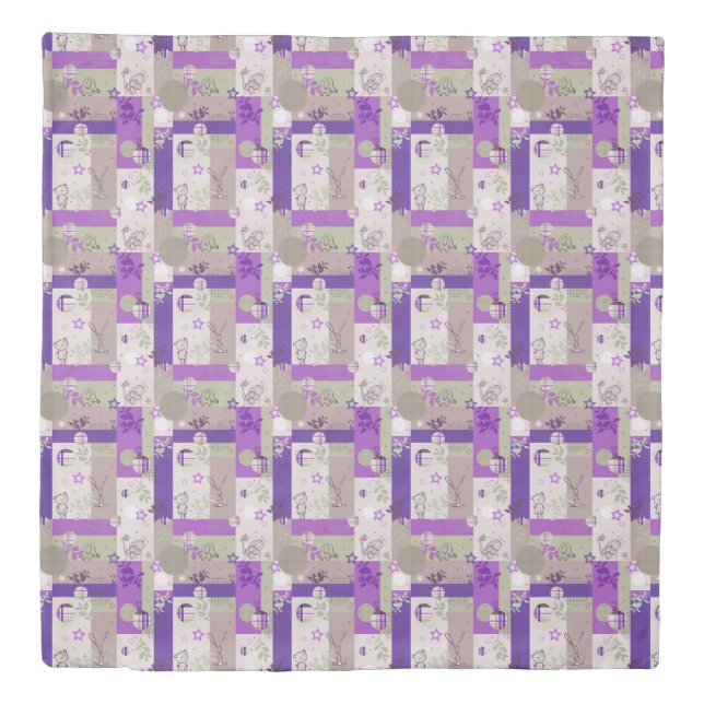 Baby Quilt Pattern Duvet Cover (Front)