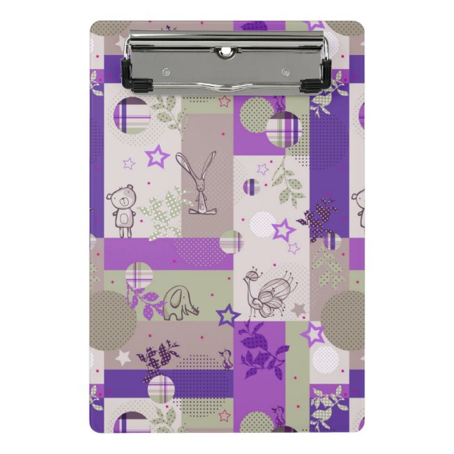 Baby Quilt Pattern Mini Clipboard (Front)