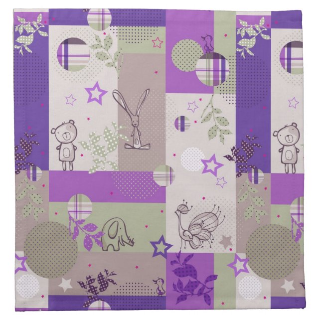 Baby Quilt Pattern Napkin (Front)