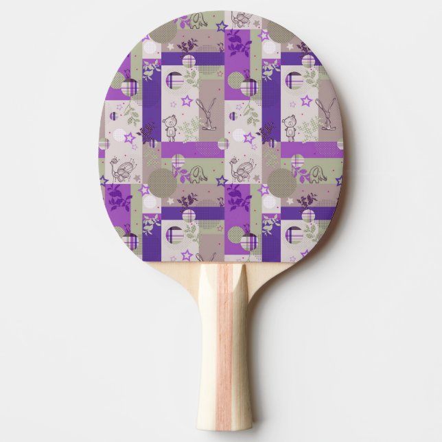 Baby Quilt Pattern Ping-Pong Paddle (Front)