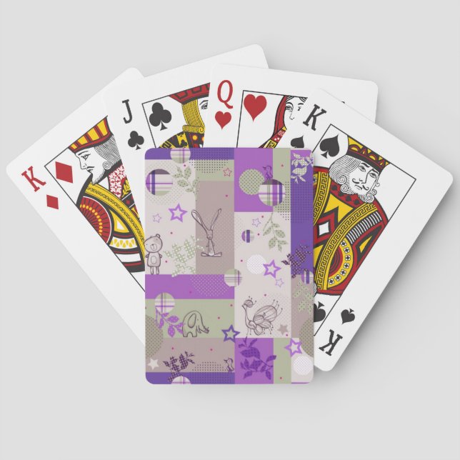 Baby Quilt Pattern Poker Cards (Back)