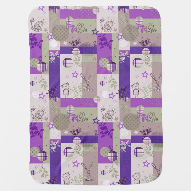 Baby Quilt Pattern Receiving Blanket (Front)