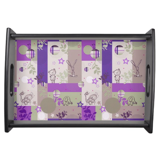 Baby Quilt Pattern Serving Tray (Front)