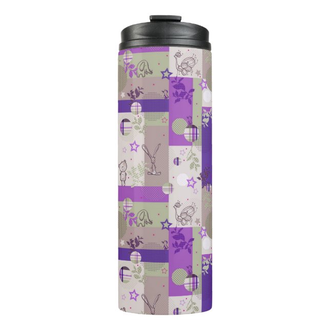 Baby Quilt Pattern Thermal Tumbler (Front)
