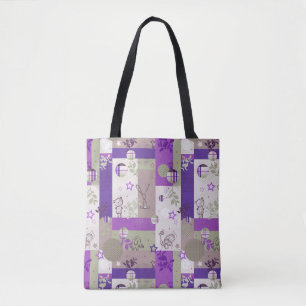 Baby Quilt Pattern Tote Bag