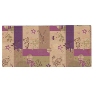 Baby Quilt Pattern Wood Flash Drive