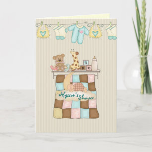 Baby Quilt Shower Invitation