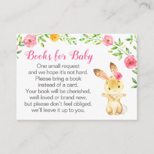 Baby Rabbit Cute Bunny Animal Girl Book Request Enclosure Card