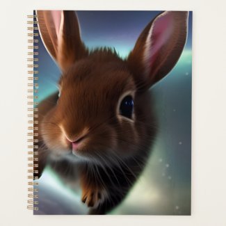 Baby Rabbit Running In Space 