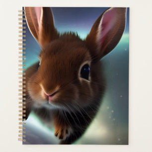 Baby Rabbit Running In Space Planner