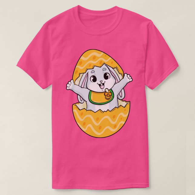 Baby rabbit with Pacifier Bib and Egg T-Shirt (Design Front)