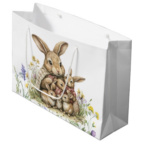 Baby Rabbits For Easter Large Gift Bag