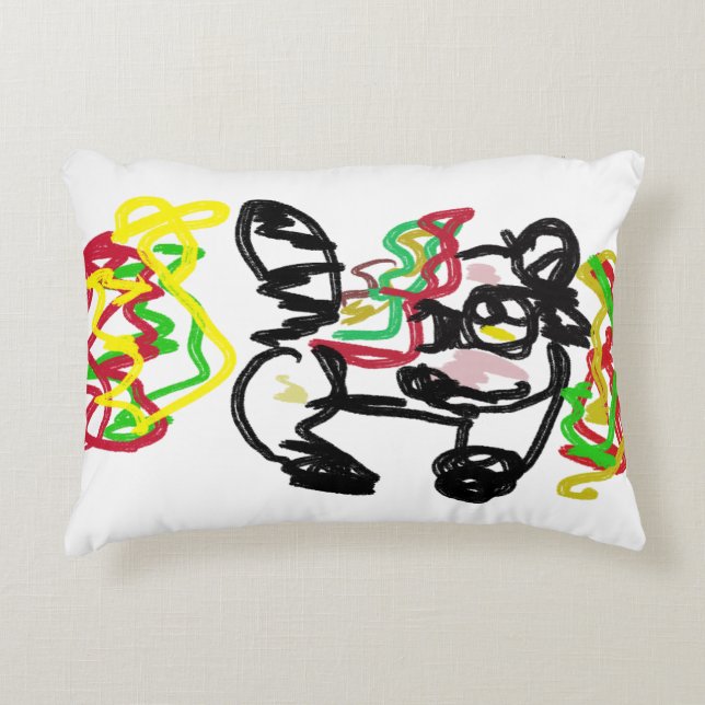Baby Raccoon Autumn Accent Pillow (Front)