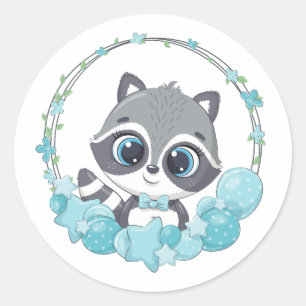 Baby Raccoon  Classic Round Sticker