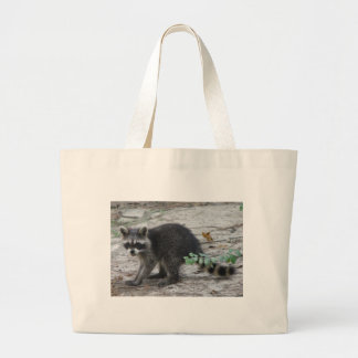Baby Raccoon Large Tote Bag