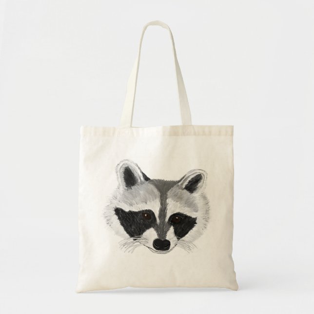 Baby Raccoon Tote Bag (Front)