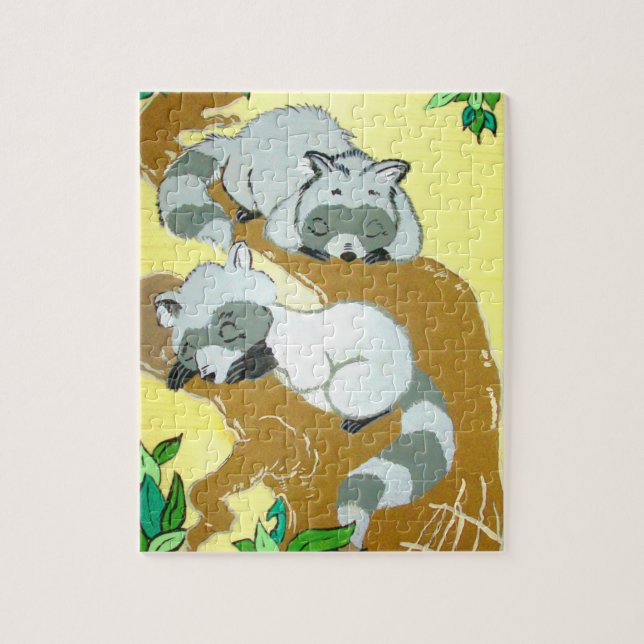 Baby Raccoons Sleeping Puzzle (Vertical)