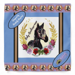 Baby racehorse mare wins the race bandana