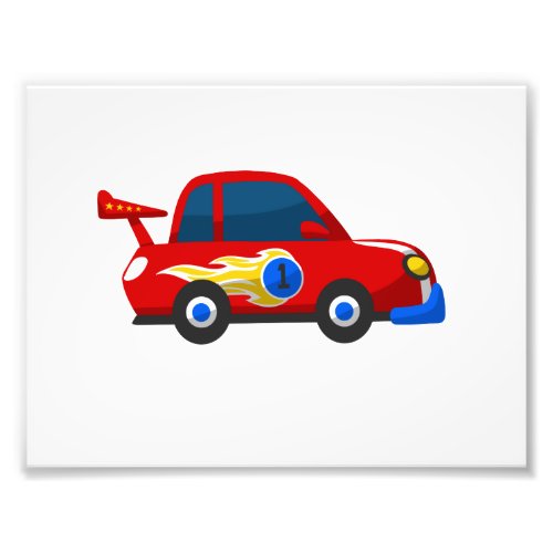 Baby racing Cartoon car Photo Print