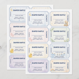 Baby Raffle Diaper Invitation