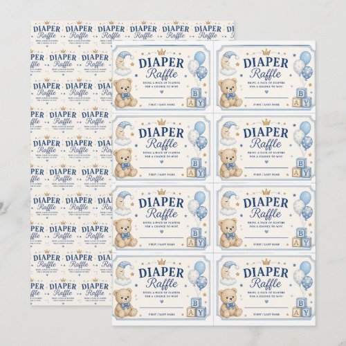 Baby Raffle Diaper Invitation