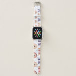 Baby rainbow, watercolor, seamless, colorful backg apple watch band