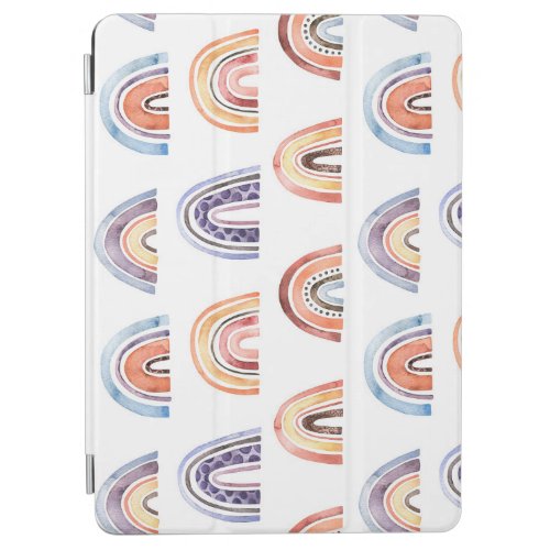 Baby rainbow watercolor seamless colorful backg iPad air cover