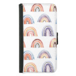 Baby rainbow, watercolor, seamless, colorful backg samsung galaxy s5 wallet case