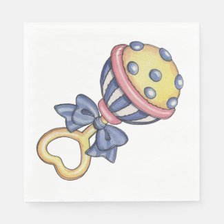 Baby Rattle Paper Napkin
