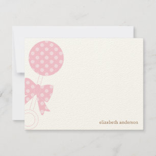 Baby Rattle Shower Thank You Note Card