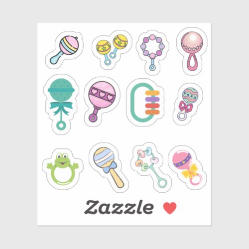 Baby Rattle Stickers