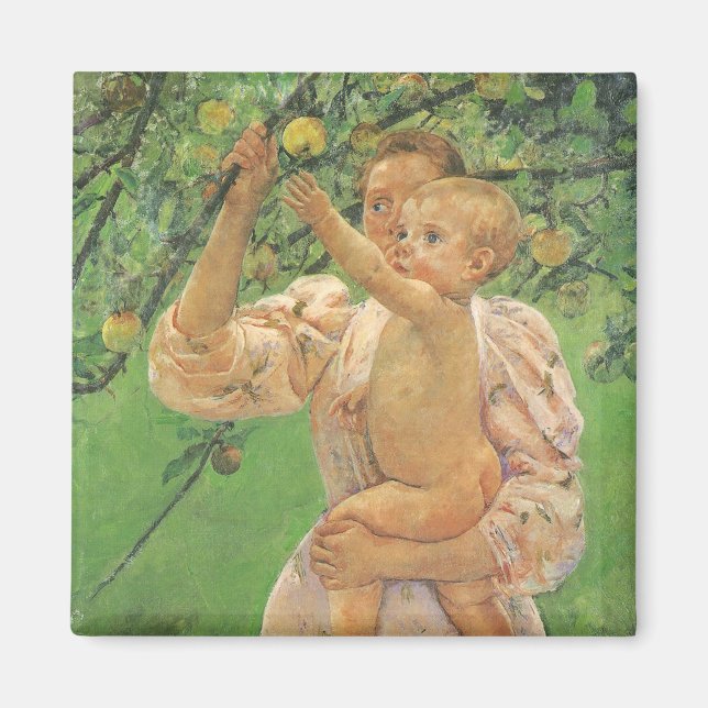 Baby Reaching for an Apple by Mary Cassatt Magnet (Front)
