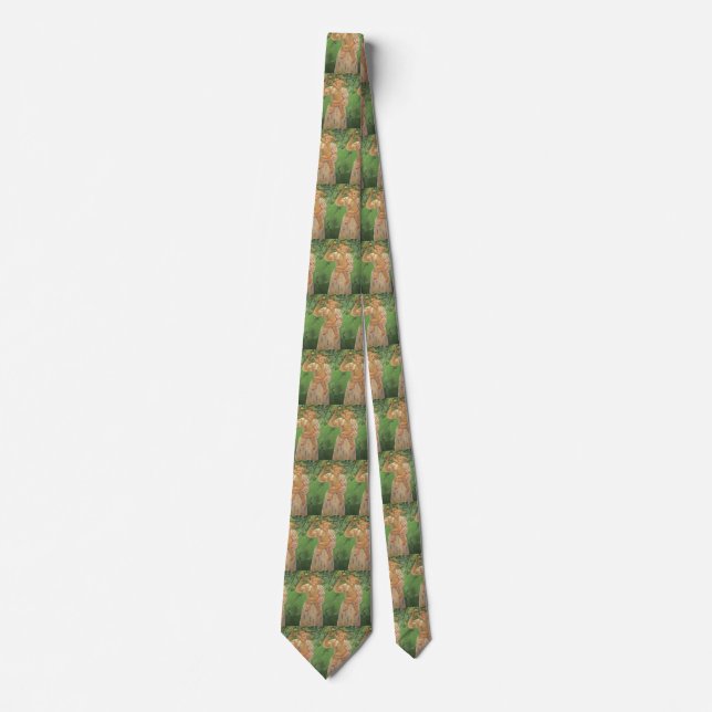 Baby Reaching for an Apple by Mary Cassatt Neck Tie (Front)