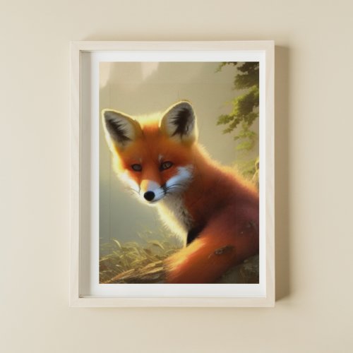 Baby Red Fox Wildlife Portrait    Poster