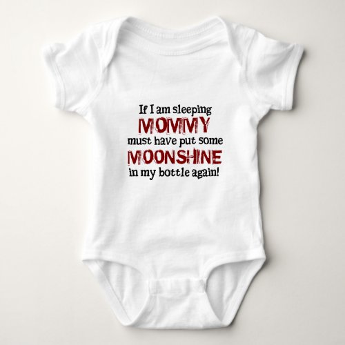 Baby Redneck Moonshine in the Bottle Baby Bodysuit