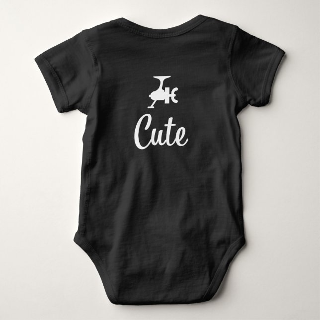 Baby Reel Cute Fishing Bodysuit Shirt (Back)