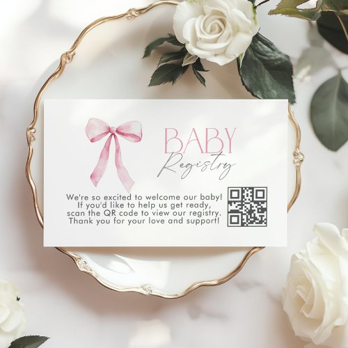 Baby Registry Pink Bow Wildflower baby shower